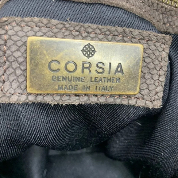 Corsia Women's Snakeskin Style Scale Pattern‎ Leather Deep Tote Bag - Picture 8 of 14